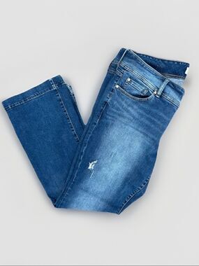 Torrid Distressed Straight Cut Denim Jeans Medium Wash Stretch Size 20R